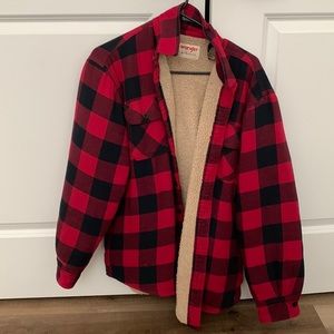Thick winter Wrangler flannel.
